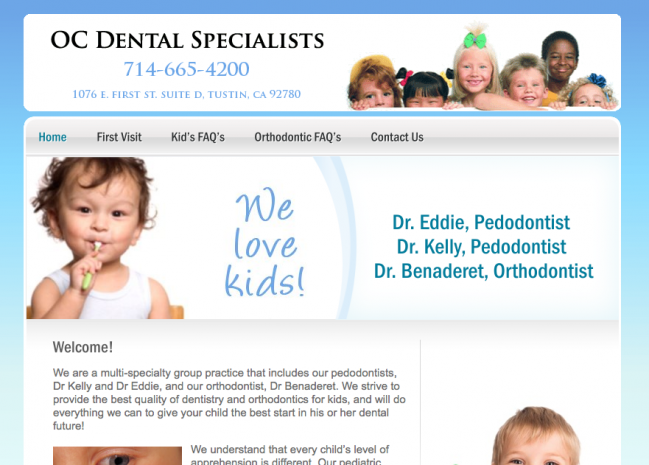 OC Dental Specialists Website Design